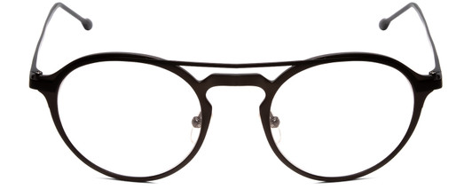 Front View of John Varvatos V160 Round Designer Reading Glasses in Gun Metal Silver Black 50mm