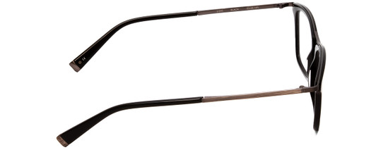 John Varvatos V375 Classic Reading Glasses in Matte Black Gun Metal Silver 53 mm