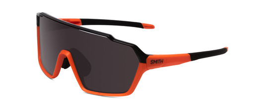 Smith Shift MAG Semi-Rimless Sunglasses Black Cinder Brown Orange/CP&Clear 136mm