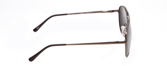 Side View of Coyote Classic II Aviator Polarized Sunglasses Gun Metal Grey/Silver Mirror 55mm