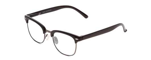 Profile View of Coyote Country Club Designer Reading Eye Glasses in Gloss Black Unisex Cateye Full Rim Acetate 51 mm