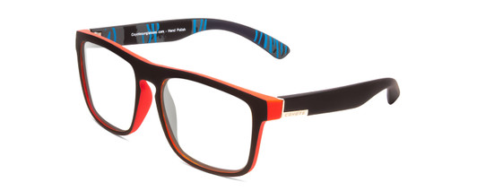 Profile View of Coyote Marco Designer Single Vision Prescription Rx Eyeglasses in Matte Black Grey Unisex Square Full Rim Acetate 53 mm