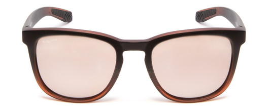 Front View of Coyote Offshore Square Polarized Sunglasses Matte Black-Brown/Silver Mirror 53mm