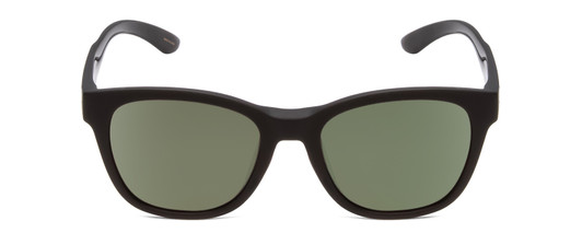 Front View of Smith Caper Women Cateye Sunglasses in Black/ChromaPop Polarized Gray Green 53mm