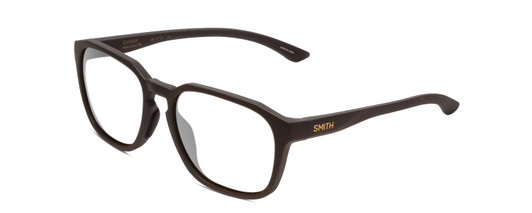 Profile View of Smith Optics Contour Designer Reading Eye Glasses in Matte Gravy Grey Unisex Square Full Rim Acetate 56 mm