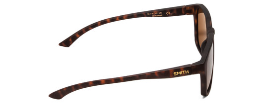 Side View of Smith Contour Unisex Square Sunglasses in Tortoise Gold/CP Polarized Brown 56 mm