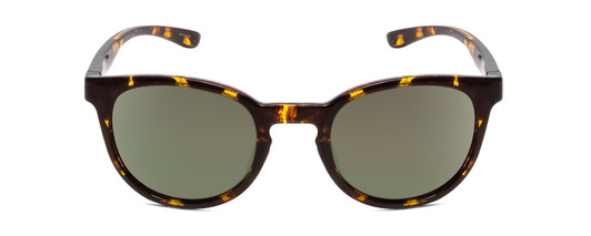 Front View of Smith Eastbank Round Sunglasses Tortoise Brown Gold/CP Polarized Gray Green 52mm