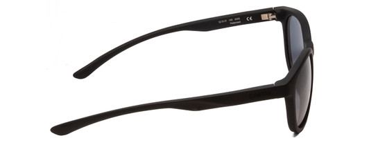 Side View of Smith Eastbank Core Unisex Round Sunglasses in Matte Black/Polarized Gray 52 mm