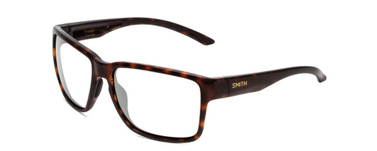 Profile View of Smith Optics Emerge Designer Reading Eye Glasses in Tortoise Havana Gold Unisex Square Full Rim Acetate 60 mm