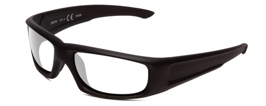 Profile View of Smith Optics Hudson Elite Designer Reading Eye Glasses in Gloss Black Unisex Rectangle Full Rim Acetate 59 mm