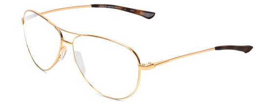 Profile View of Smith Optics Langley Designer Reading Eye Glasses in Rose Gold Unisex Aviator Full Rim Metal 60 mm