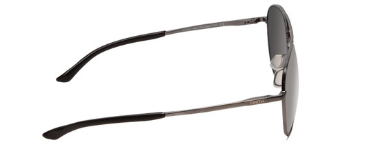 Side View of Smith Layback Aviator Sunglasses Gun Metal Silver/Polarized Platinum Mirror 60mm