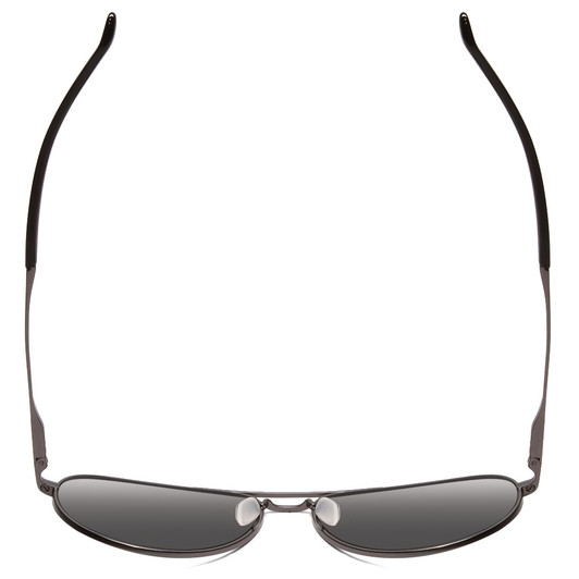 Top View of Smith Layback Unisex Aviator Sunglass Gun Metal Silver/Polarized Gray Green 60mm