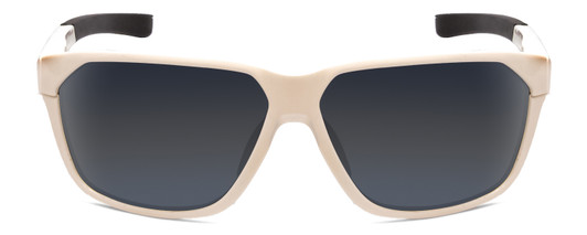 Front View of Smith Leadout PivLock Unisex Designer Sunglasses in White/ChromaPop Black 63 mm