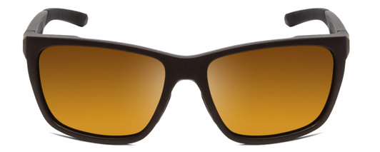 Front View of Smith Longfin Wrap Sunglasses in Gravy Grey/CP Polarized Bronze Mirror Gold 59mm