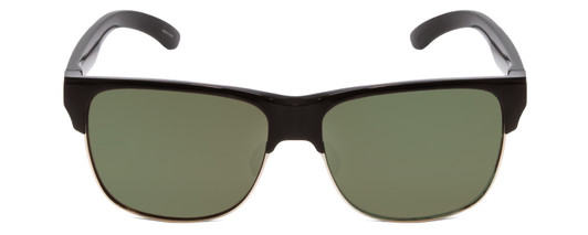 Front View of Smith Lowdown Split Unisex Classic Sunglasses Black/CP Polarized Gray Green 56mm