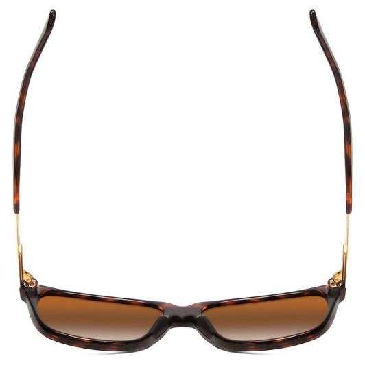 Top View of Smith Lowdown Steel Classic Sunglasses Dark Tortoise Gold/CP Polarize Brown 56mm