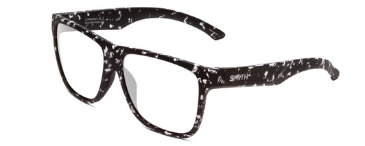 Profile View of Smith Optics Lowdown Xl 2 Designer Reading Eye Glasses in Matte Black Marble Tortoise Unisex Classic Full Rim Acetate 60 mm