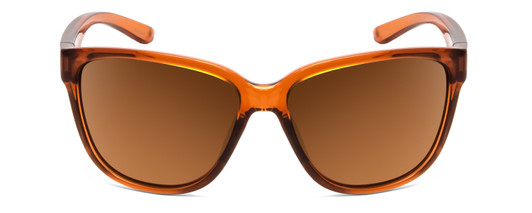 Front View of Smith Monterey Ladies Cateye Sunglasses Crystal Tobacco/CP Polarized Brown 58 mm