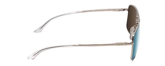 Side View of Smith Outcome Unisex Aviator Sunglass Silver/ChromaPop Polarize Blue Mirror 59mm