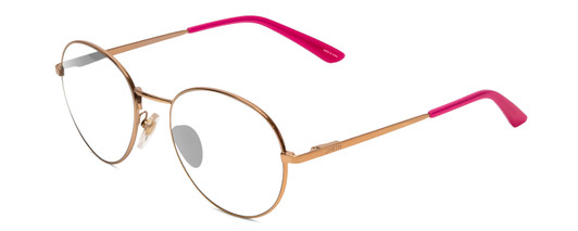 Profile View of Smith Optics Prep Designer Reading Eye Glasses in Rose Gold Unisex Round Full Rim Metal 53 mm