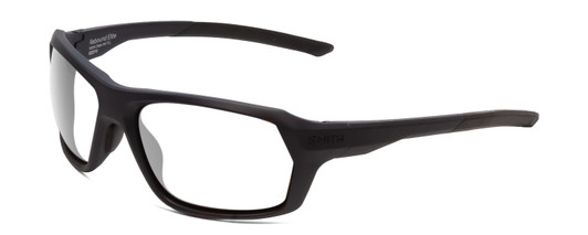 Profile View of Smith Optics Rebound Elite Designer Reading Eye Glasses in Matte Deep Ink Navy Blue Cobalt Unisex Rectangle Full Rim Acetate 59 mm