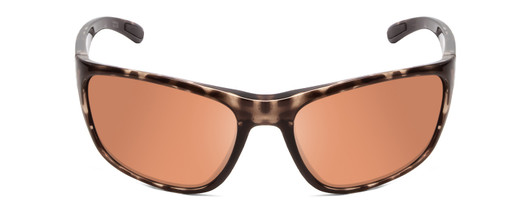 Front View of Smith Optics Redding Unisex Wrap Sunglass Black Tortoise/PC Copper Mirror 62 mm