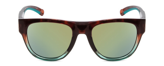 Front View of Smith Rockaway Cateye Sunglasses Tortoise Fade/CP Polarize Opal Blue Mirror 52mm