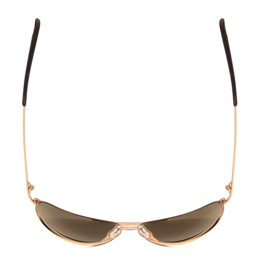 Top View of Smith Serpico Slim 2 Unisex Aviator Sunglasses Gold/CP Polarized Gray Green 60mm