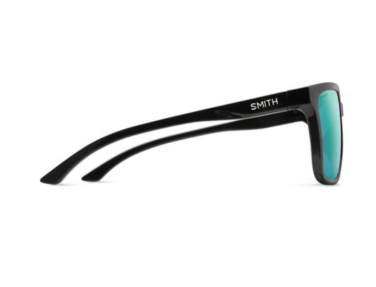 Smith Shoutout Retro Sunglasses Black/ChromaPop Polarized Opal Blue Green Mirror