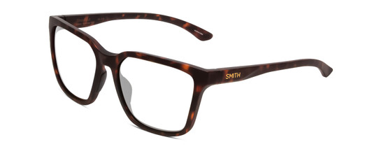 Profile View of Smith Optics Shoutout Designer Progressive Lens Prescription Rx Eyeglasses in Matte Tortoise Havana Brown Gold Unisex Retro Full Rim Acetate 57 mm
