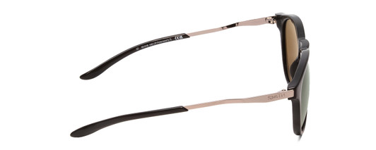 Side View of Smith Wander Unisex Round Sunglasses Black/ChromaPop Polarized Gray Green 55 mm