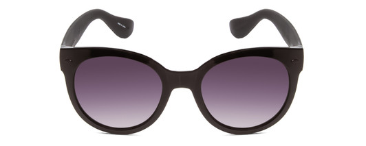 Front View of Havaianas NORONHA/M Women Cateye Sunglasses Gloss Black/Smoke Grey Gradient 52mm