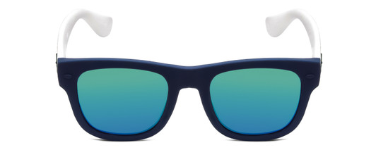 Front View of Havaianas PARATY/M Unisex Classic Sunglasses Blue White & Green Multi-Layer 50mm