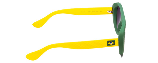 Havaianas RIO/M Retro Sunglasses in Matte Green Yellow/Smoke Grey Gradient 54 mm