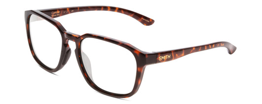 Profile View of Smith Optics Contour Designer Bi-Focal Prescription Rx Eyeglasses in Tortoise Havana Gold Unisex Square Full Rim Acetate 56 mm