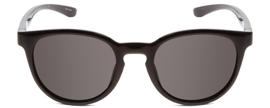Front View of Smith Eastbank Unisex Round Full Rim Designer Sunglasses Gloss Black & Gray 52mm