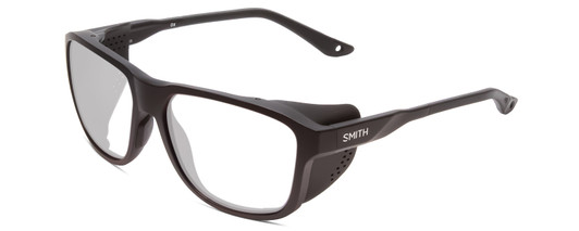 Profile View of Smith Optics Embark Designer Reading Eye Glasses in Matte Black Unisex Wrap Full Rim Acetate 58 mm