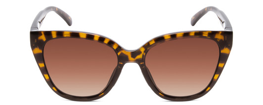 Front View of Smith Era Cateye Sunglasses Vintage Tortoise Gold/Polarized Brown Gradient 55 mm