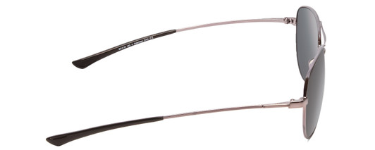 Side View of Smith Langley Aviator Sunglasses Dark Ruthenium Silver Black/Polarized Gray 60mm