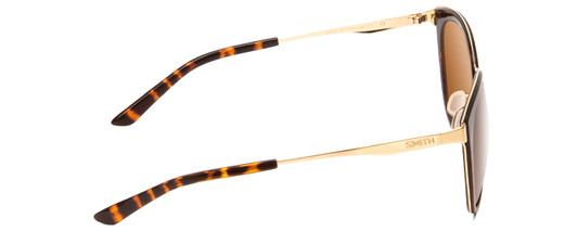 Side View of Smith Somerset Ladies Cateye Sunglasses Tortoise/ChromaPop Polarized Brown 53 mm