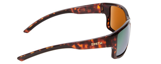Side View of Smith Outback Sunglasses in Tortoise Brown/ChromaPop Polarized Green Mirror 59mm