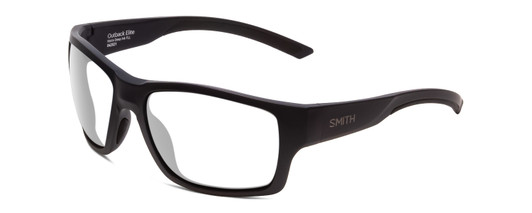 Profile View of Smith Optics Outback Elite Designer Progressive Lens Blue Light Blocking Eyeglasses in Matte Deep Ink Navy Blue Cobalt Unisex Square Full Rim Acetate 59 mm