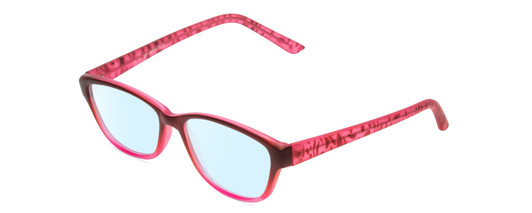 Profile View of SOHO 1013 Designer Blue Light Blocking Eyeglasses in Wine Purple Rose Pink Fade/ Zebra Animal Print Ladies Cateye Full Rim Acetate 52 mm