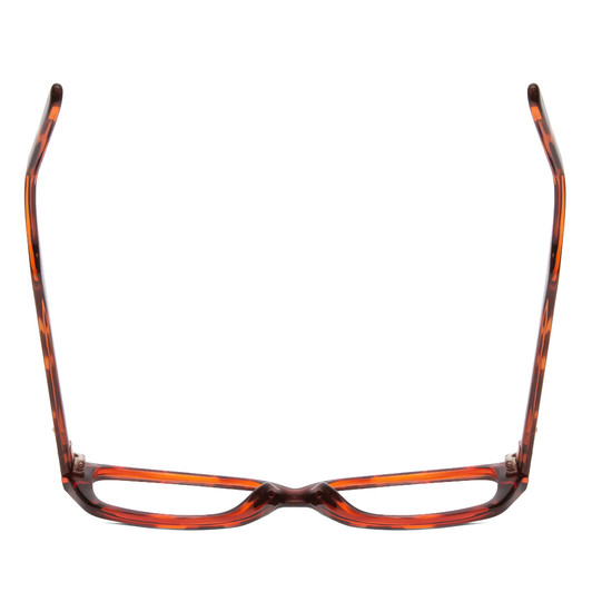 Top View of SOHO 108 Ladies Designer Reading Glasses Auburn Brown Crystal Dark Tortoise 52mm