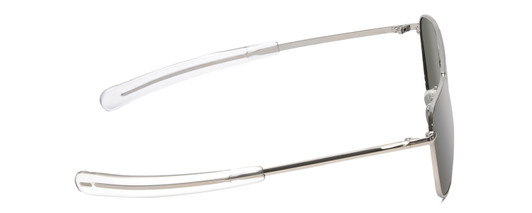 Side View of Ernest Hemingway H202 55 mm Metal Aviator Polarized Sunglasses Silver&Green/Blue