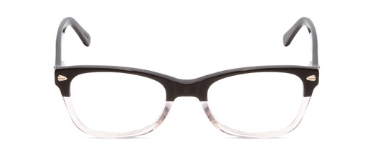 Front View of Ernest Hemingway H4606 Unisex Cateye Eyeglasses in Shiny Black Clear 2 Tone 51mm