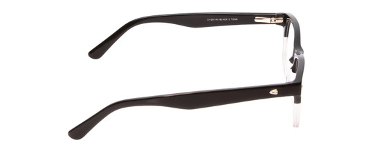 Side View of Ernest Hemingway H4606 Unisex Cateye Eyeglasses in Shiny Black Clear 2 Tone 51mm