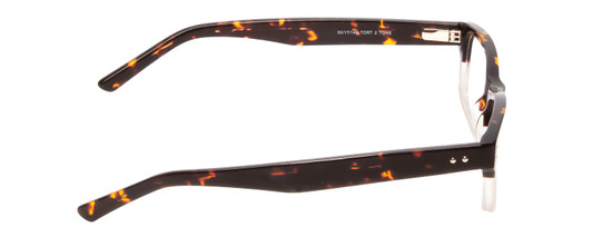 Side View of Ernest Hemingway H4613 Unisex Eyeglasses Tortoise Havana Brown Clear 2 Tone 50mm