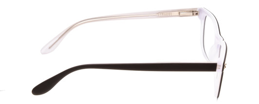Side View of Ernest Hemingway H4617-52 mm Unisex Cateye Eyeglasses Matte Black Crystal Silver
